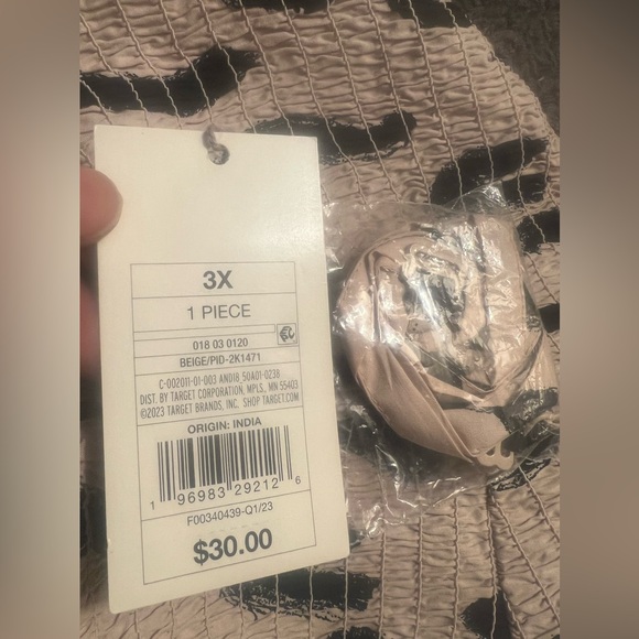 A New Day midi sundress, strapless comes with straps NWT, size 3X - Picture 3 of 4